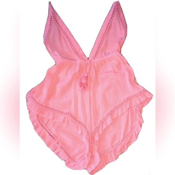 Shorts Jumper Romper Halter, Ruffled Hem, Summer - Picture 1 of 6